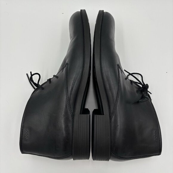 Ecco City Tray Chukka Boot Black Men’s Size 12-12.5 EU 47 Leather Lace Up - Picture 4 of 8